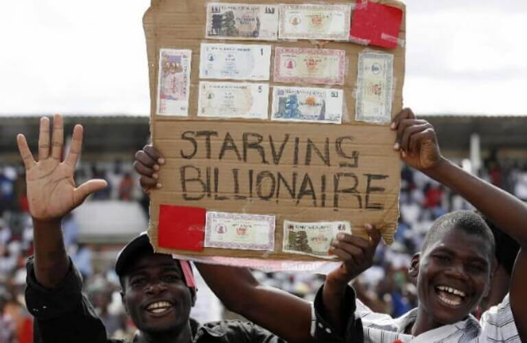 inflasi tak terkendali di Zimbabwe