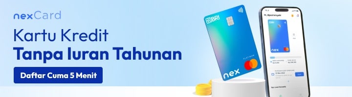 Nex Card kartu kredit tanpa iuran tahunan
