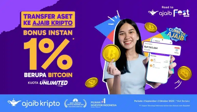 Transfer Aset ke Ajaib Kripto dapat Hadiah Bitcoin