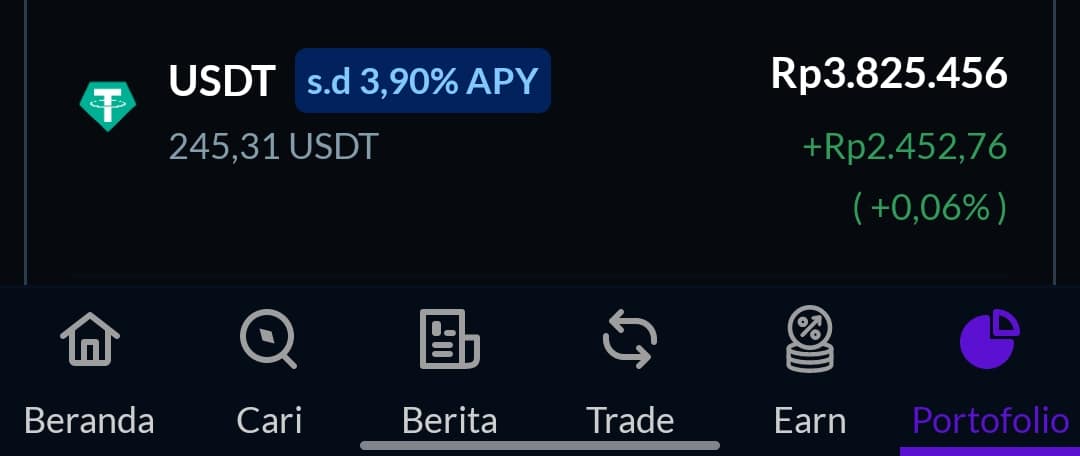 bukti transfer USDT ke Ajaib Kripto