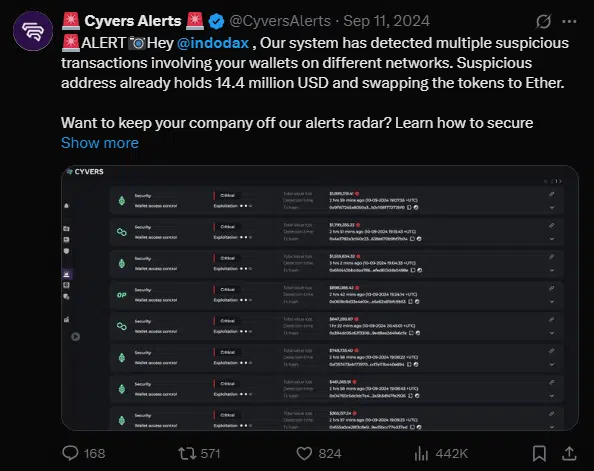 Pintu vs Indodax, Bagusan Mana? (Review 2025) 1 Indodax kena retas atau hack