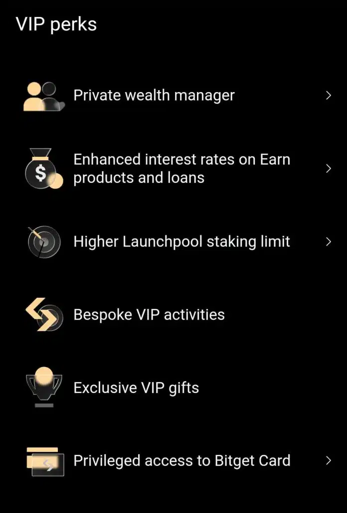 keuntungan akun VIP Bitget
