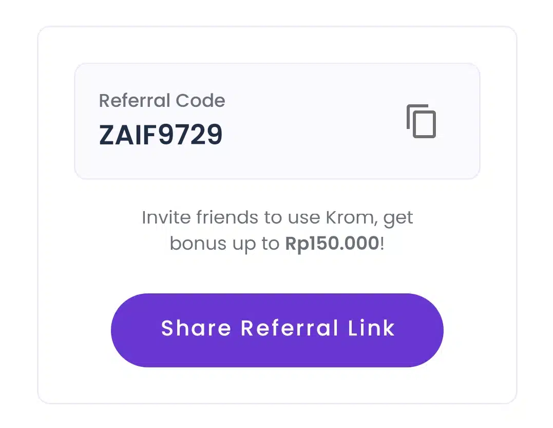 kode referral Krom Bank