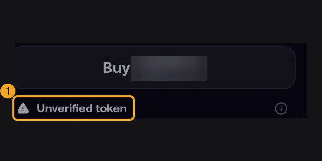 Cara Pakai Fomo App: Trading Crypto, Long/Short, dan Biaya 11 Label Unverified token di bawah tombol beli Fomo